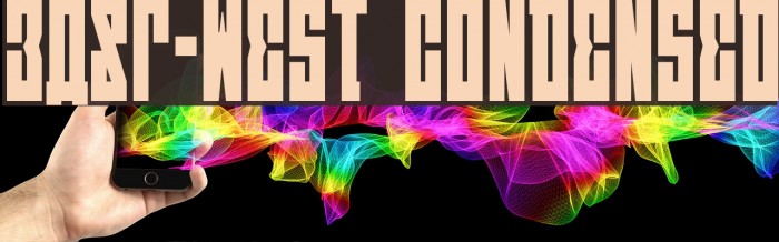EAST-west Condensed Font examples