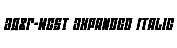 EAST-west Expanded Italic Font