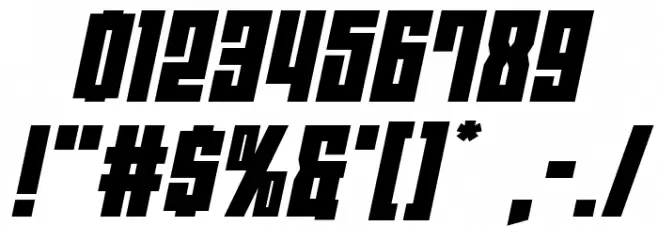 EAST-west Expanded Italic Font OTHER CHARS