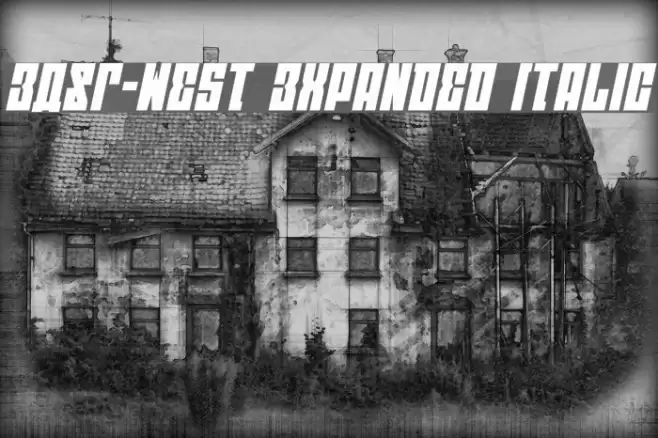 EAST-west Expanded Italic Font examples