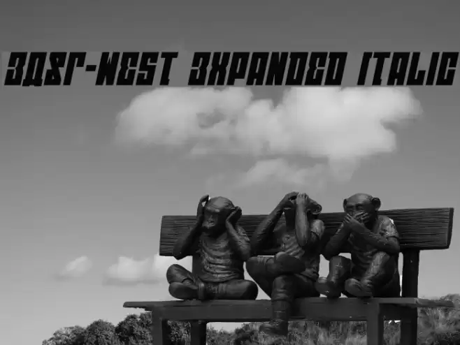 EAST-west Expanded Italic Font examples