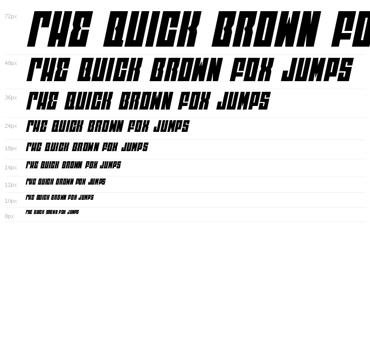 EAST-west Expanded Italic Waterfall