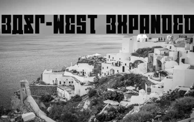 EAST-west Expanded Font examples