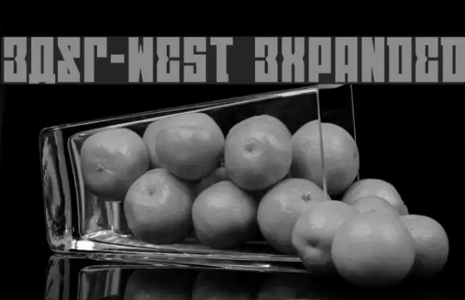 EAST-west Expanded Font examples