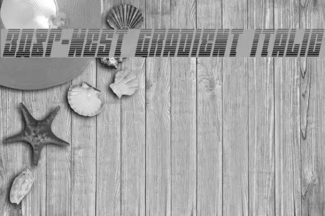 EAST-west Gradient Italic Font examples