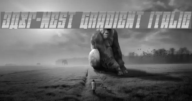 EAST-west Gradient Italic Font examples