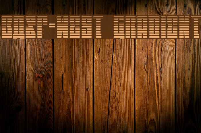 EAST-west Gradient Font examples