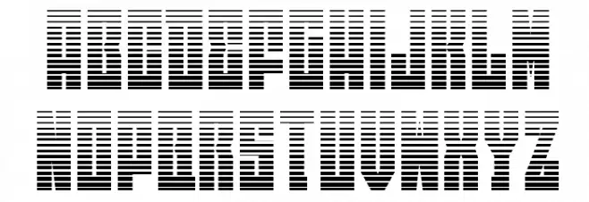 EAST-west Gradient Font LOWERCASE