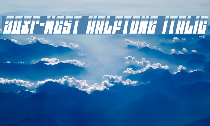 EAST-west Halftone Italic Font examples