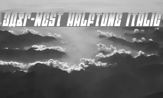 EAST-west Halftone Italic Example 2