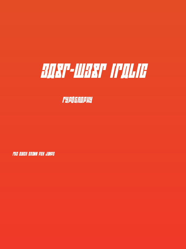 EAST-west Italic Poster