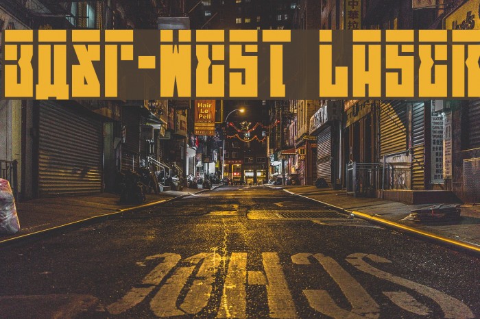 EAST-west Laser Font examples