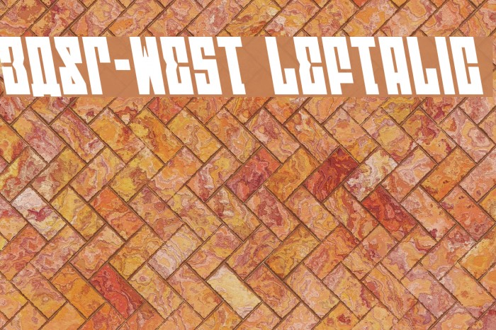 EAST-west Leftalic Font examples