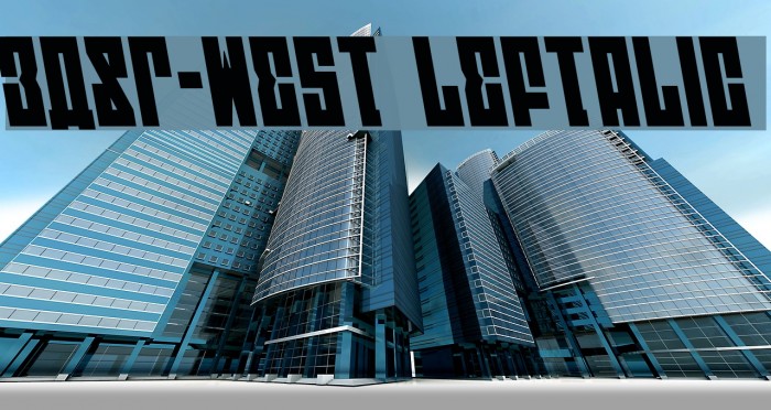 EAST-west Leftalic Font examples