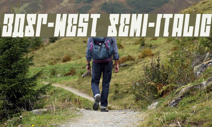 EAST-west Semi-Italic Font examples