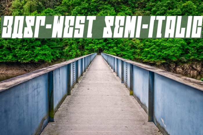 EAST-west Semi-Italic Font examples