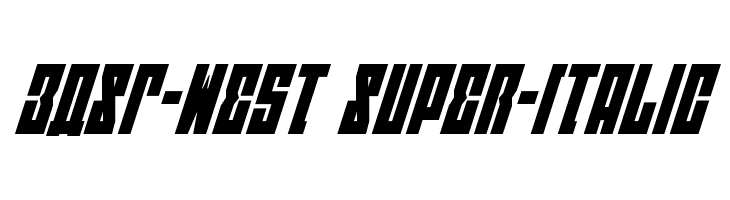 EAST-west Super-Italic Font