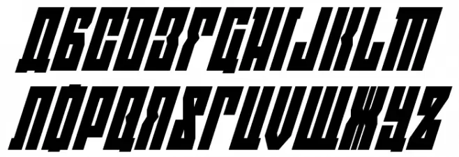 EAST-west Super-Italic फ़ॉन्ट अपरकेस