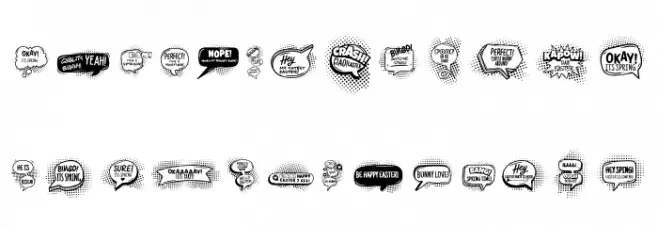 EASTER BUBBLES خط أحرف كبيرة