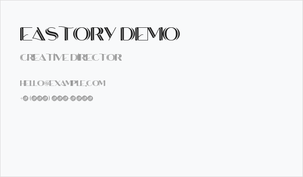 EASTORY DEMO Business Card