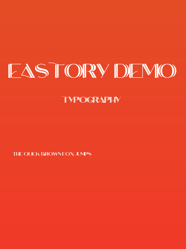 EASTORY DEMO Poster