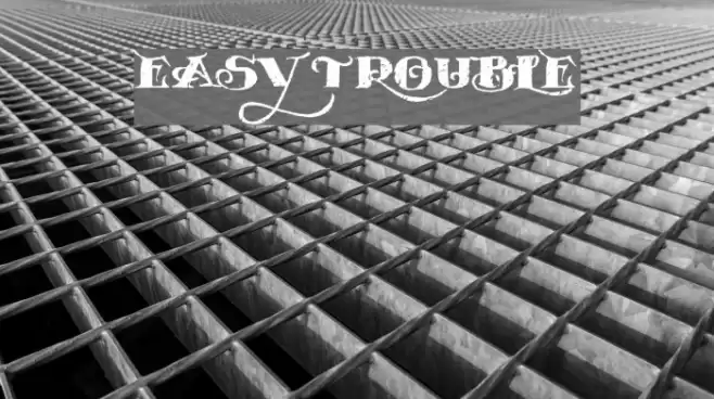 EASY TROUBLE Font examples