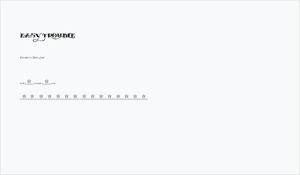 EASY TROUBLE Business Card