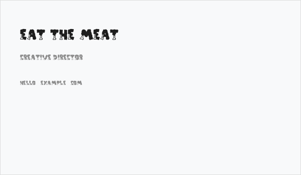 EAT THE MEAT Business Card