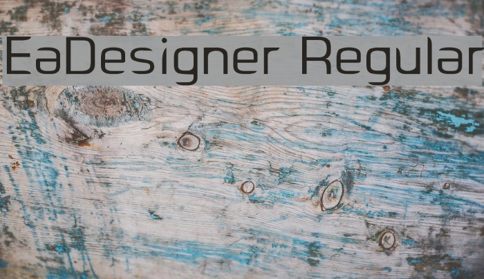 EaDesigner Regular Font examples