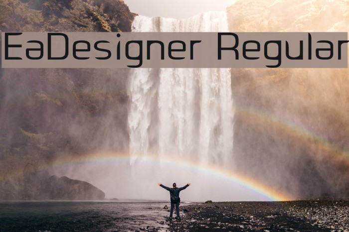 EaDesigner Regular Font examples