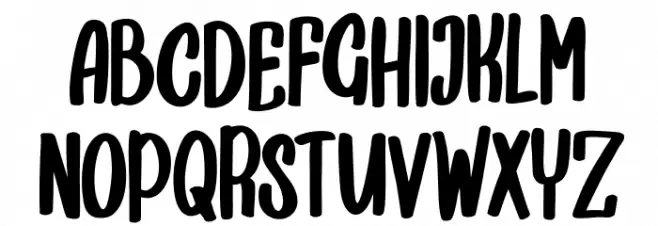 Eabigh FREE Font UPPERCASE