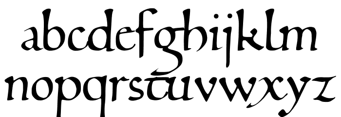 Eadui Font LOWERCASE