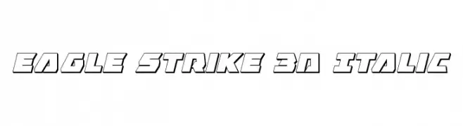 Eagle Strike 3D Italic  Fuentes Gratis Descargar