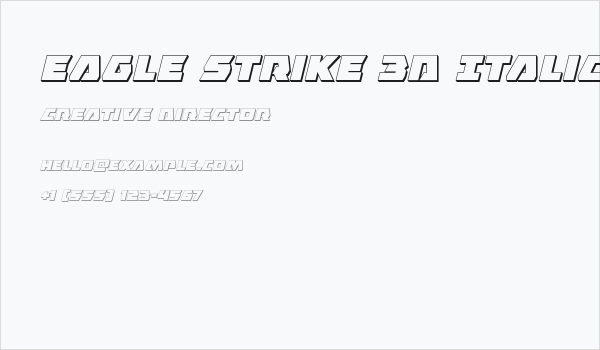 Eagle Strike 3D Italic Business Card