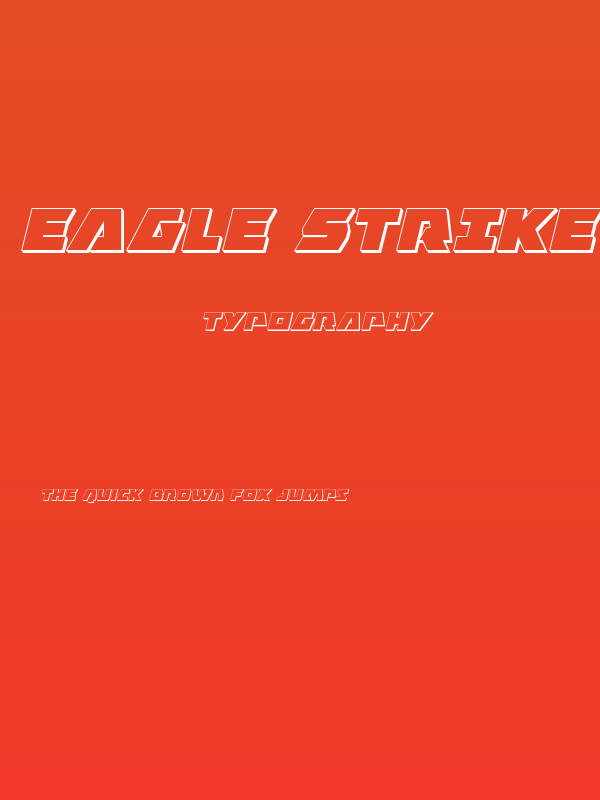 Eagle Strike 3D Italic Poster
