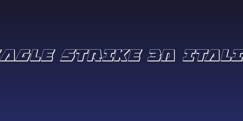 Eagle Strike 3D Italic Social Header