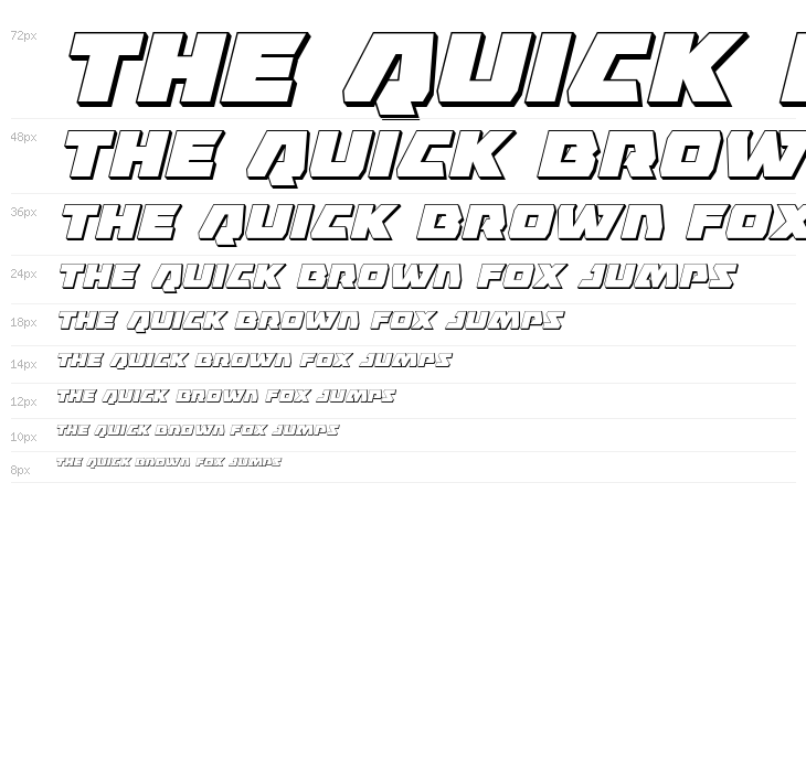 Eagle Strike 3D Italic Waterfall