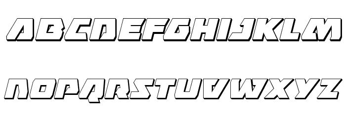 Eagle Strike 3D Italic Font LOWERCASE