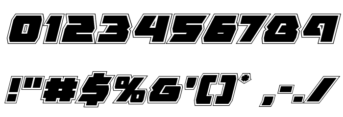 Eagle Strike Academy Italic Font OTHER CHARS