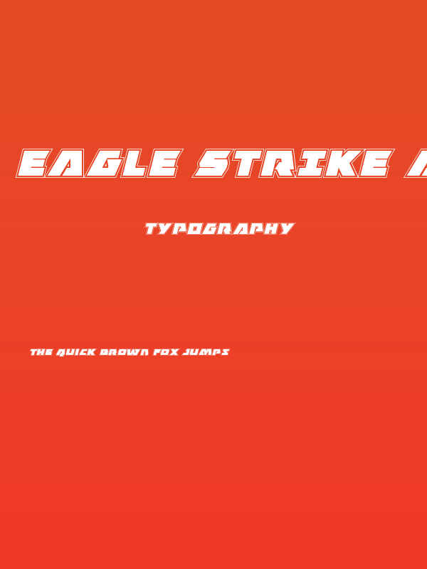 Eagle Strike Academy Italic Poster