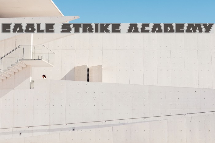 Eagle Strike Academy Font examples