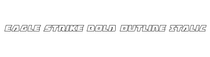 Eagle Strike Bold Outline Italic फ़ॉन्ट