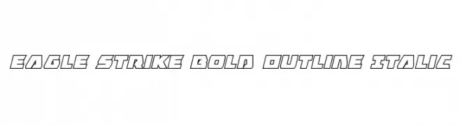 Eagle Strike Bold Outline Italic  les polices de caractères gratuit tlcharger