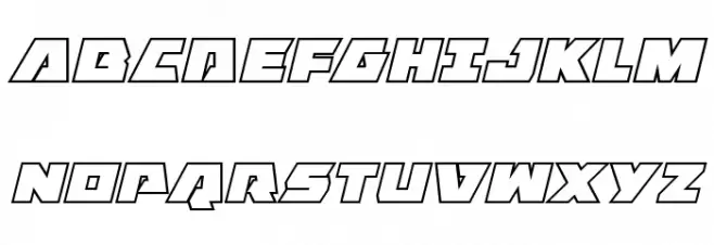 Eagle Strike Bold Outline Italic Schriftart Groß