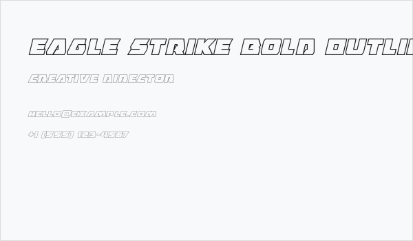 Eagle Strike Bold Outline Italic Business Card