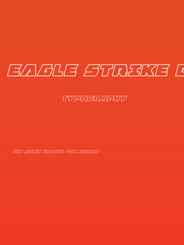 Eagle Strike Bold Outline Italic Poster