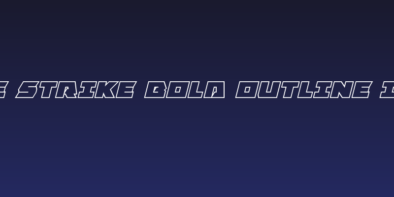 Eagle Strike Bold Outline Italic Social Header