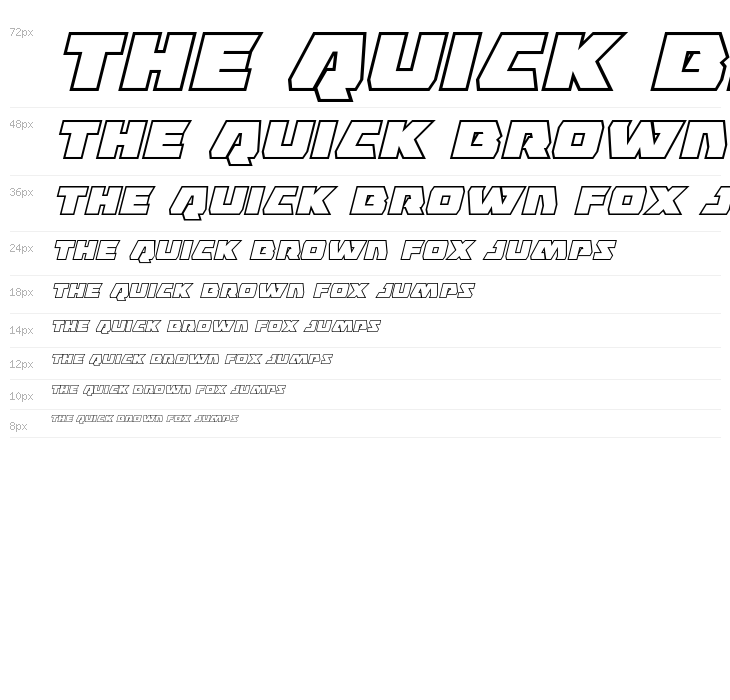 Eagle Strike Bold Outline Italic Waterfall