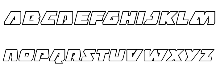 Eagle Strike Bold Outline Italic फ़ॉन्ट लोअरकेस