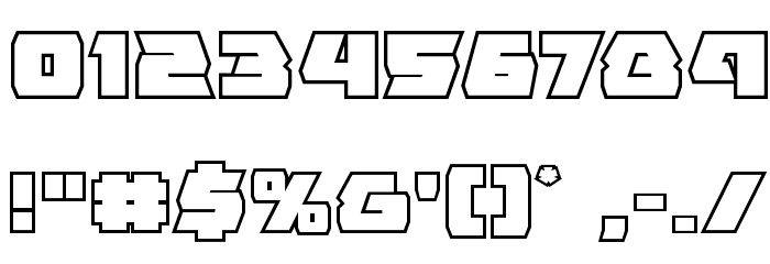 Eagle Strike Bold Outline Font OTHER CHARS